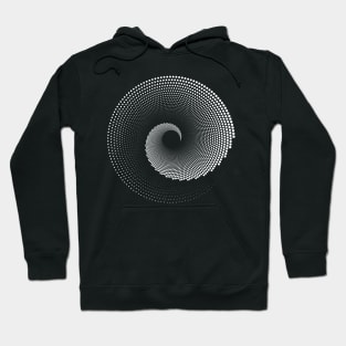 White spiral dot design Hoodie